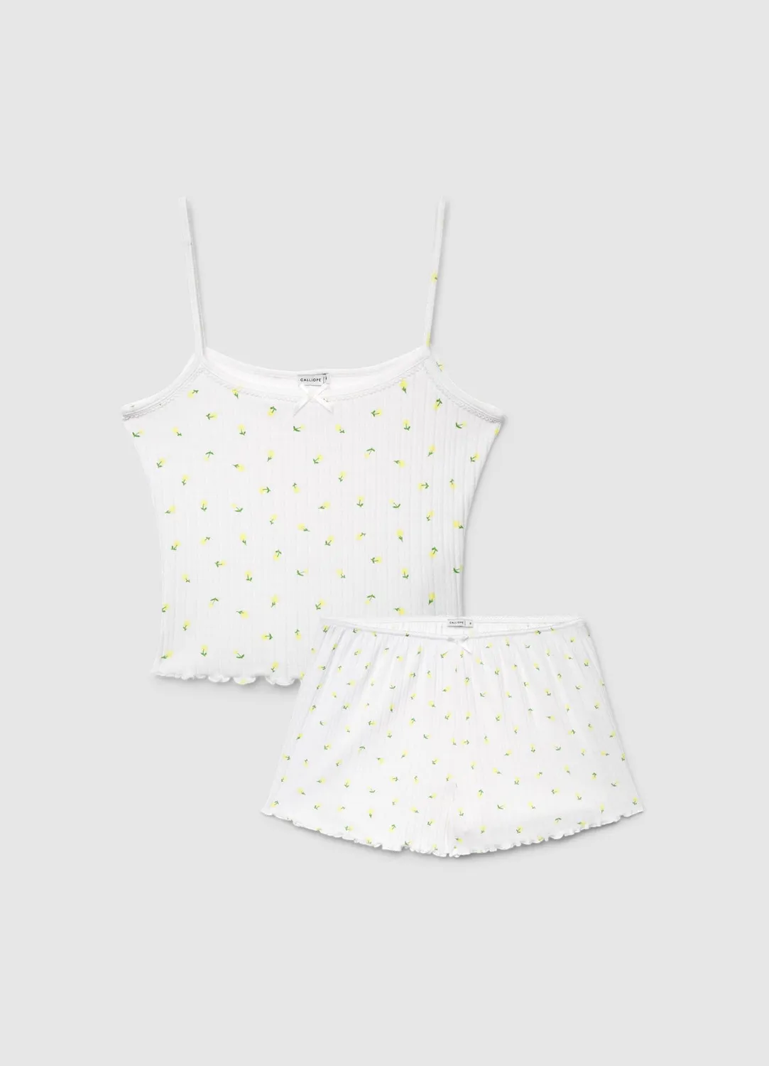 Calliope Pointelle Floral pyjama femme 2 pièces