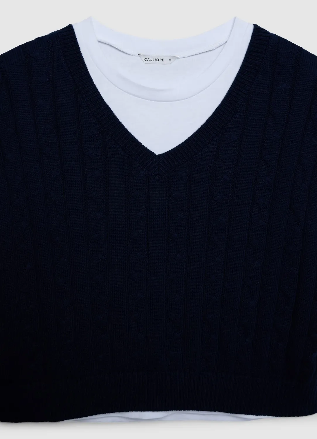 Calliope t-shirt gilet tressé femme uni