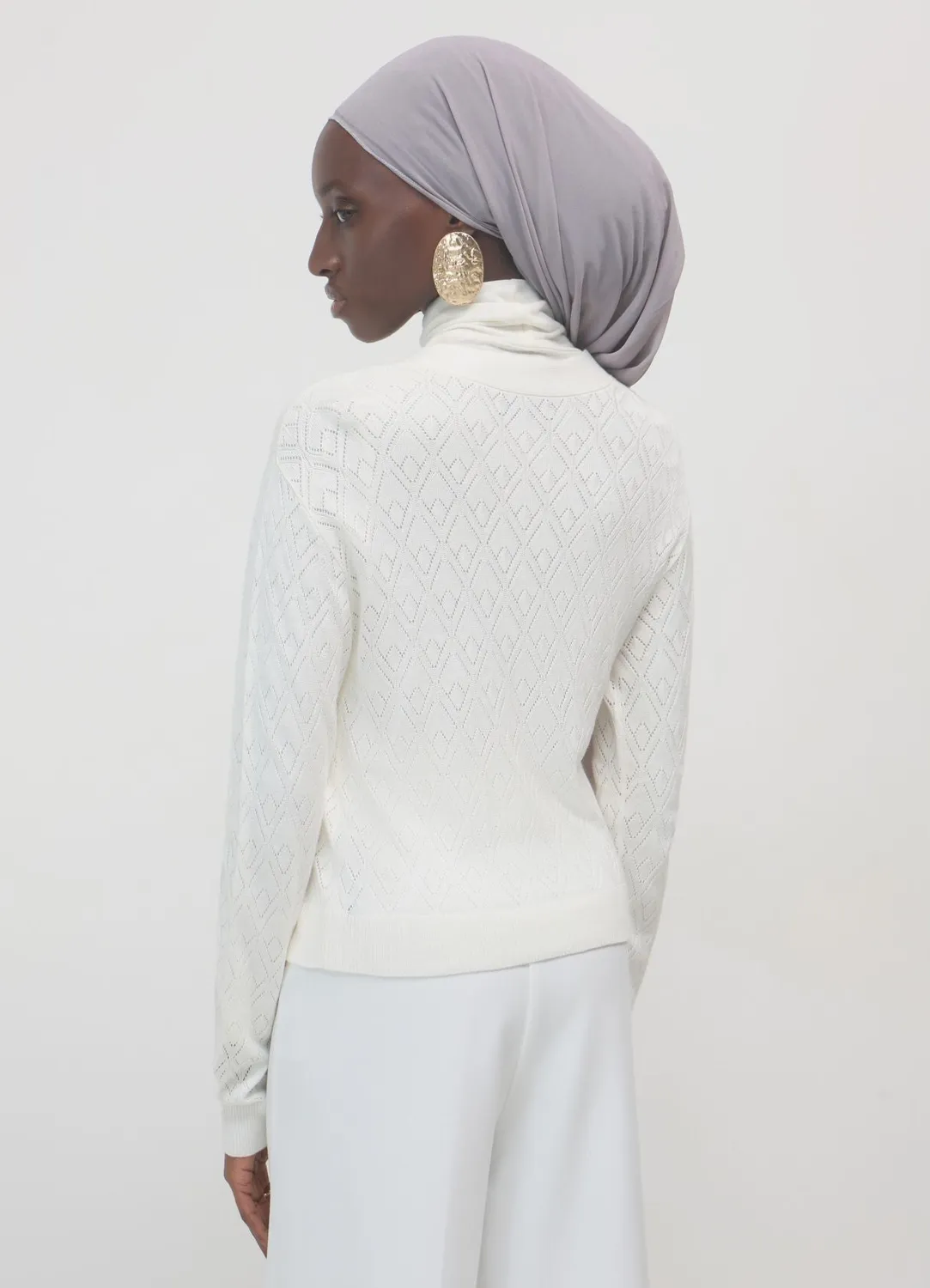 Calliope cardigan pointelle boutons femme col V
