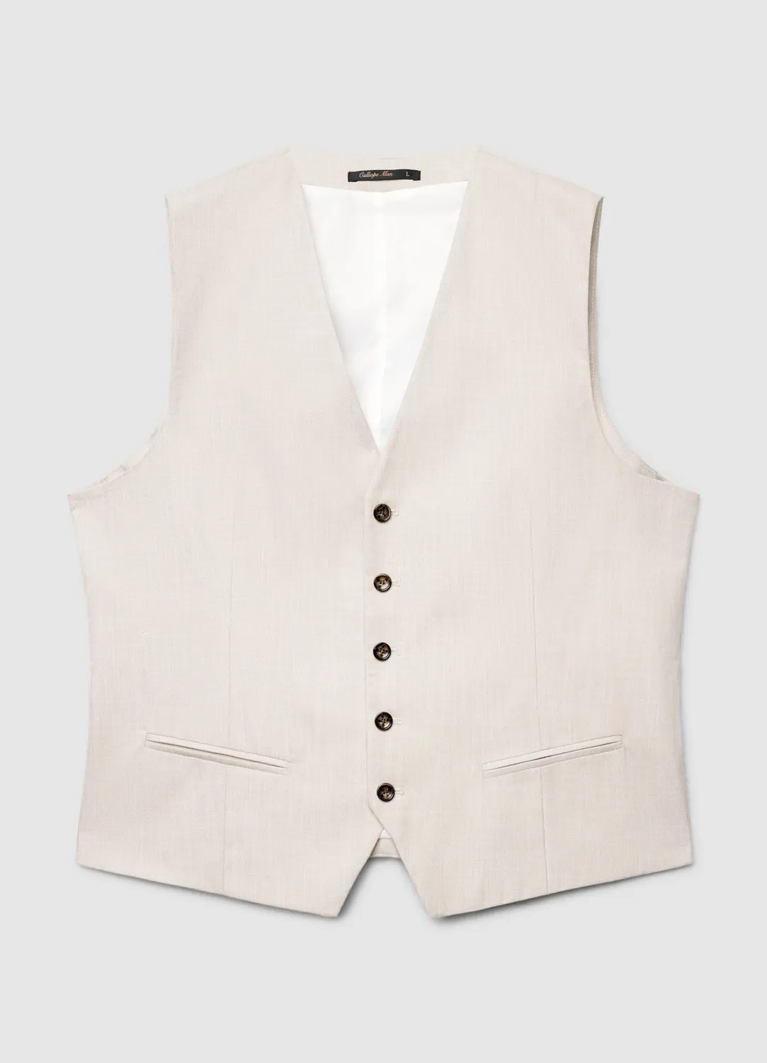 Calliope Atelier gilet costume homme uni col V