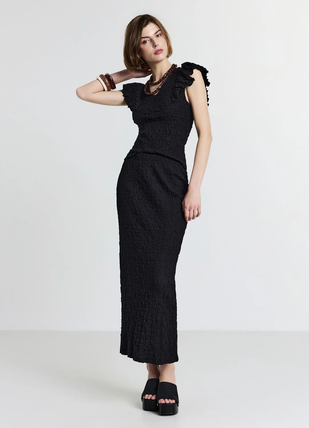 Calliope jupe crayon femme coton fente dos