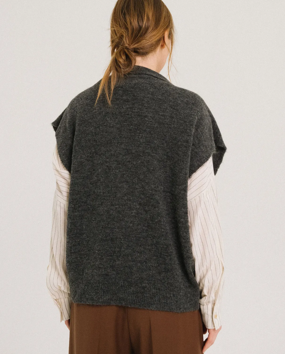 Tinsels Uxue pull anthracite maille laine