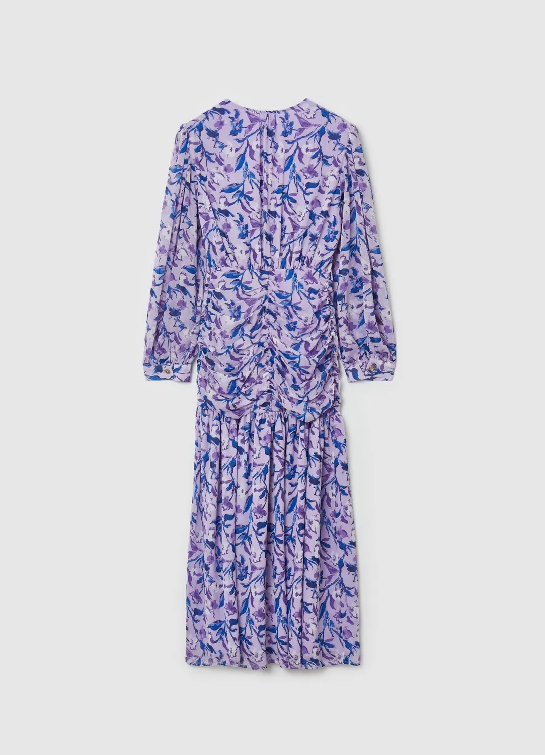 Calliope robe longue femme fleurs georgette col V