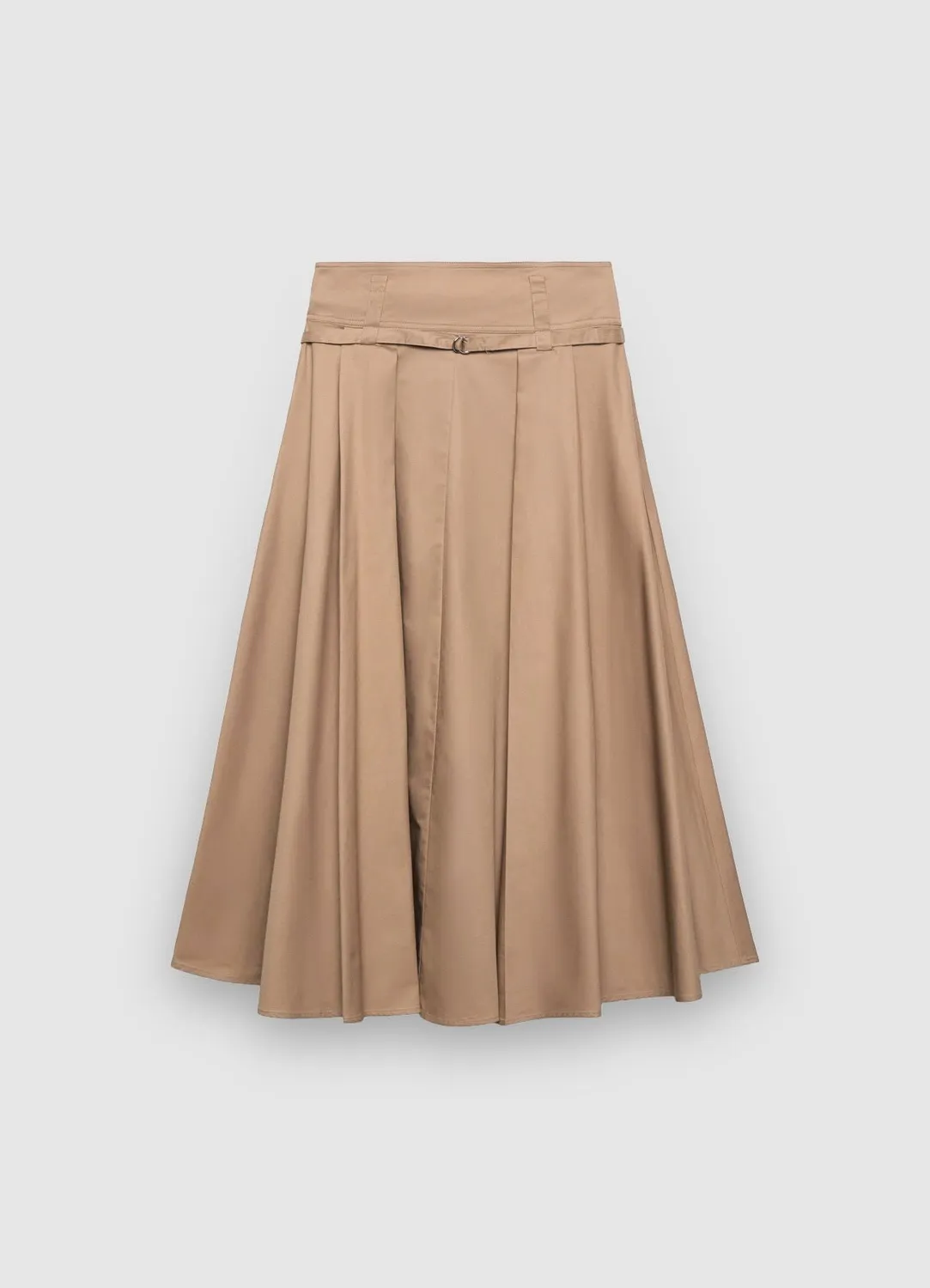 Calliope jupe midi évasée popeline femme unie