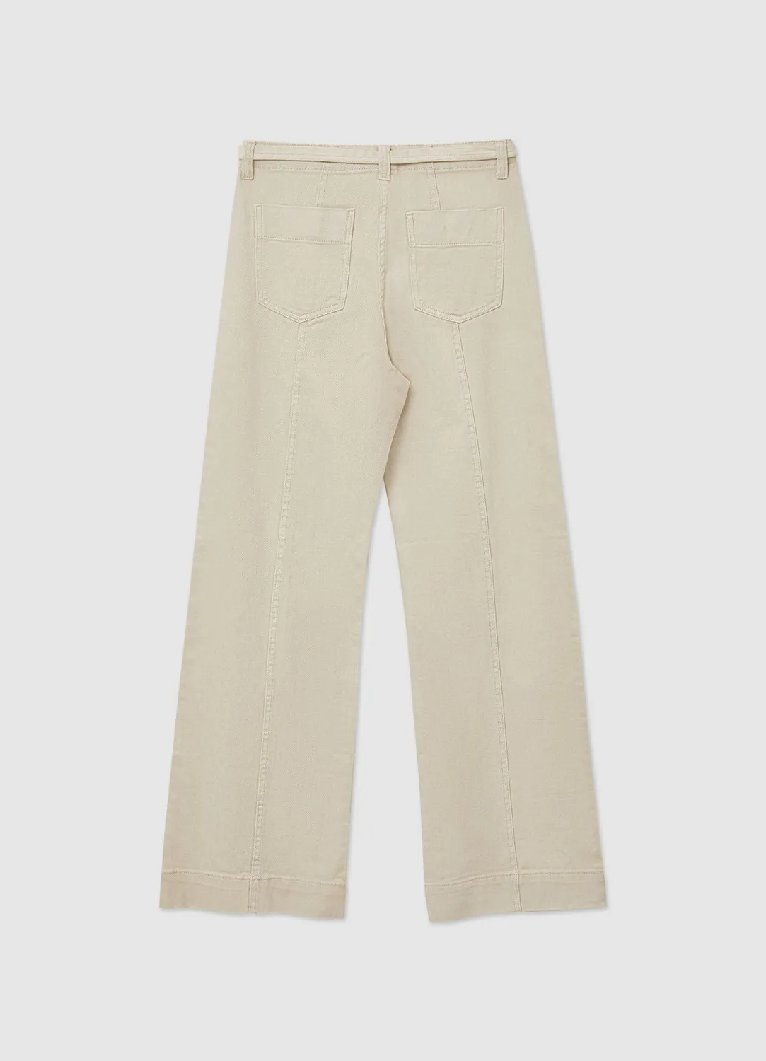 Calliope Pantalon palazzo femme coton ceinture