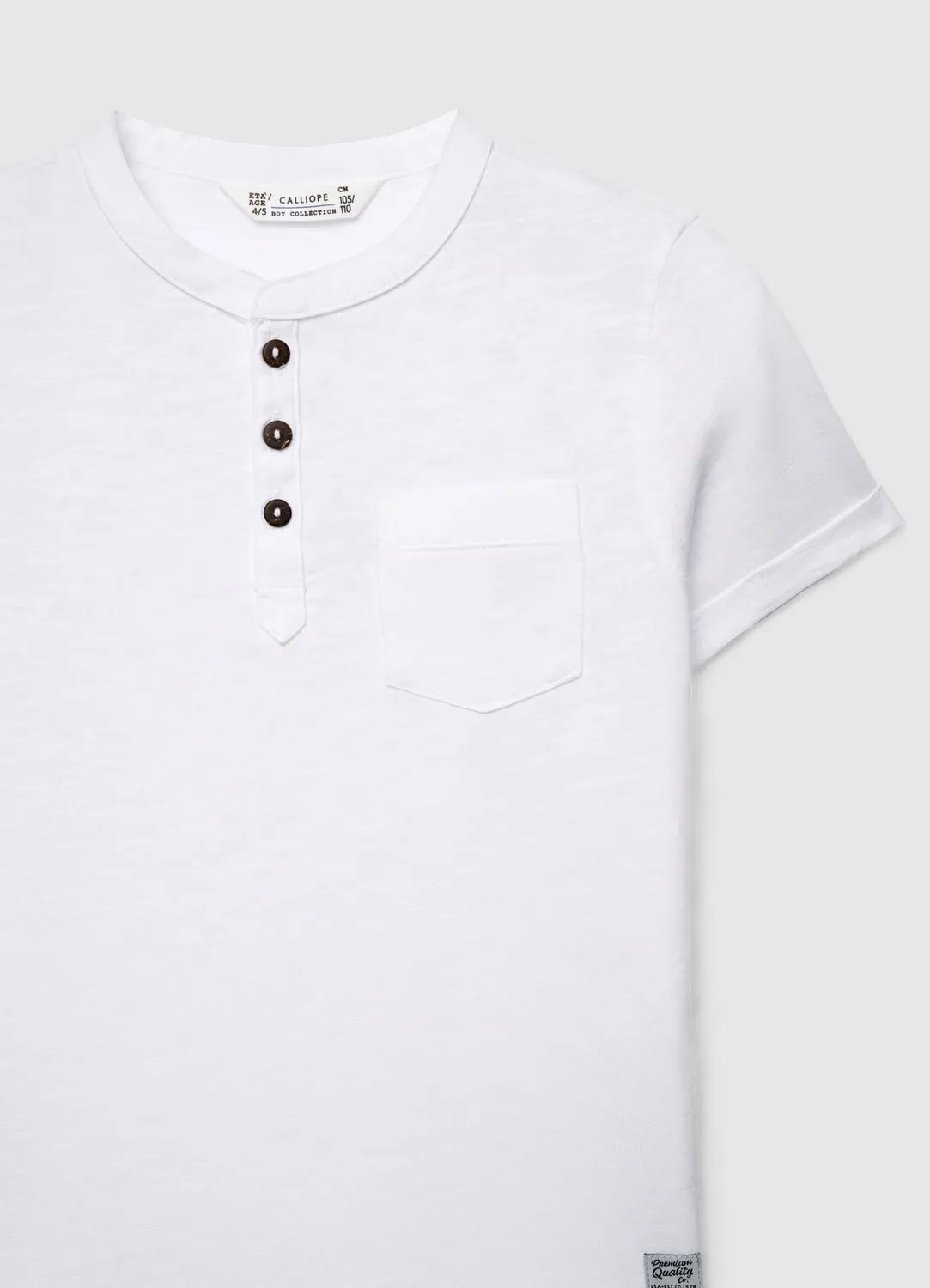 Calliope Serafino Poche t-shirt garçon manches courtes