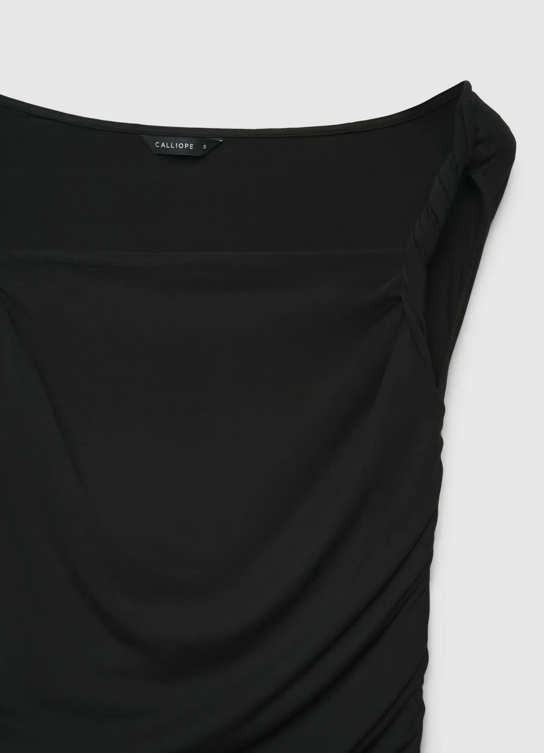 Calliope top froncé latéral femme col bateau