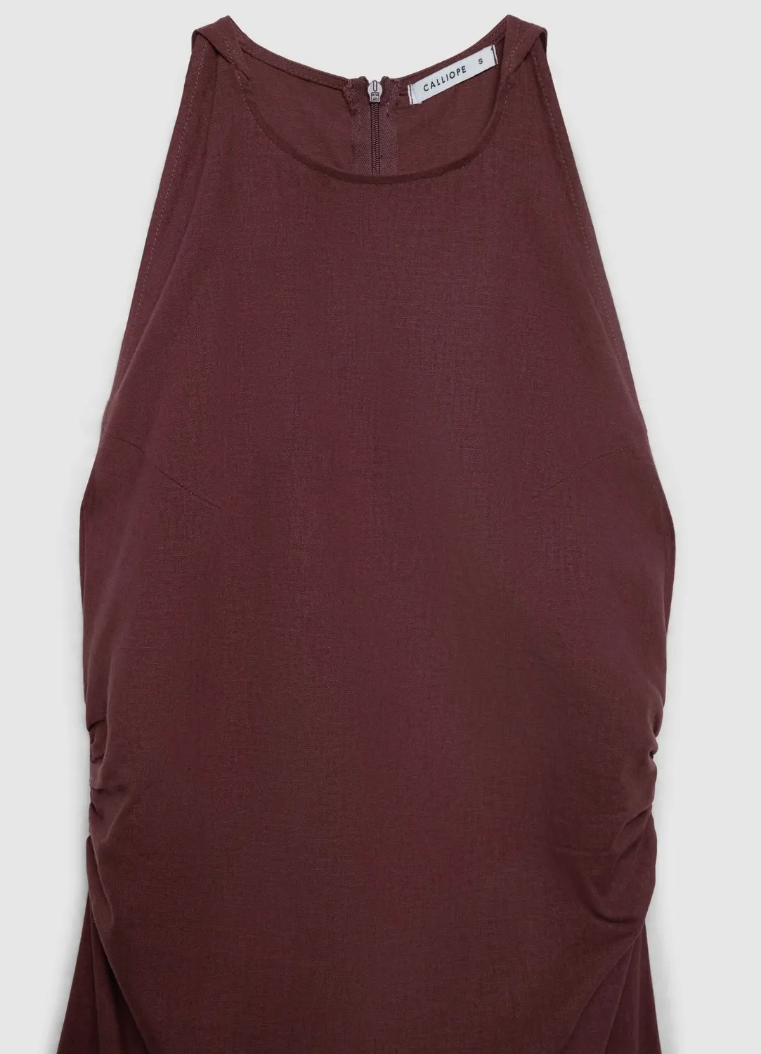Calliope robe longue tubino femme lin fendue
