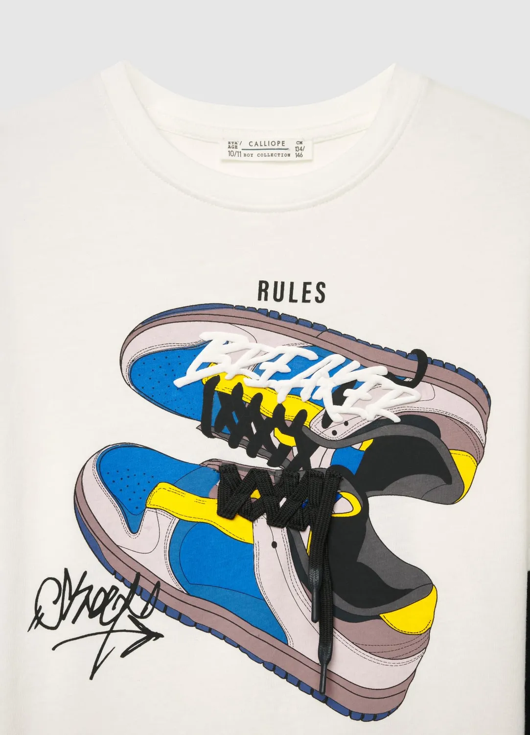 Calliope t-shirt sneakers garçon manches longues