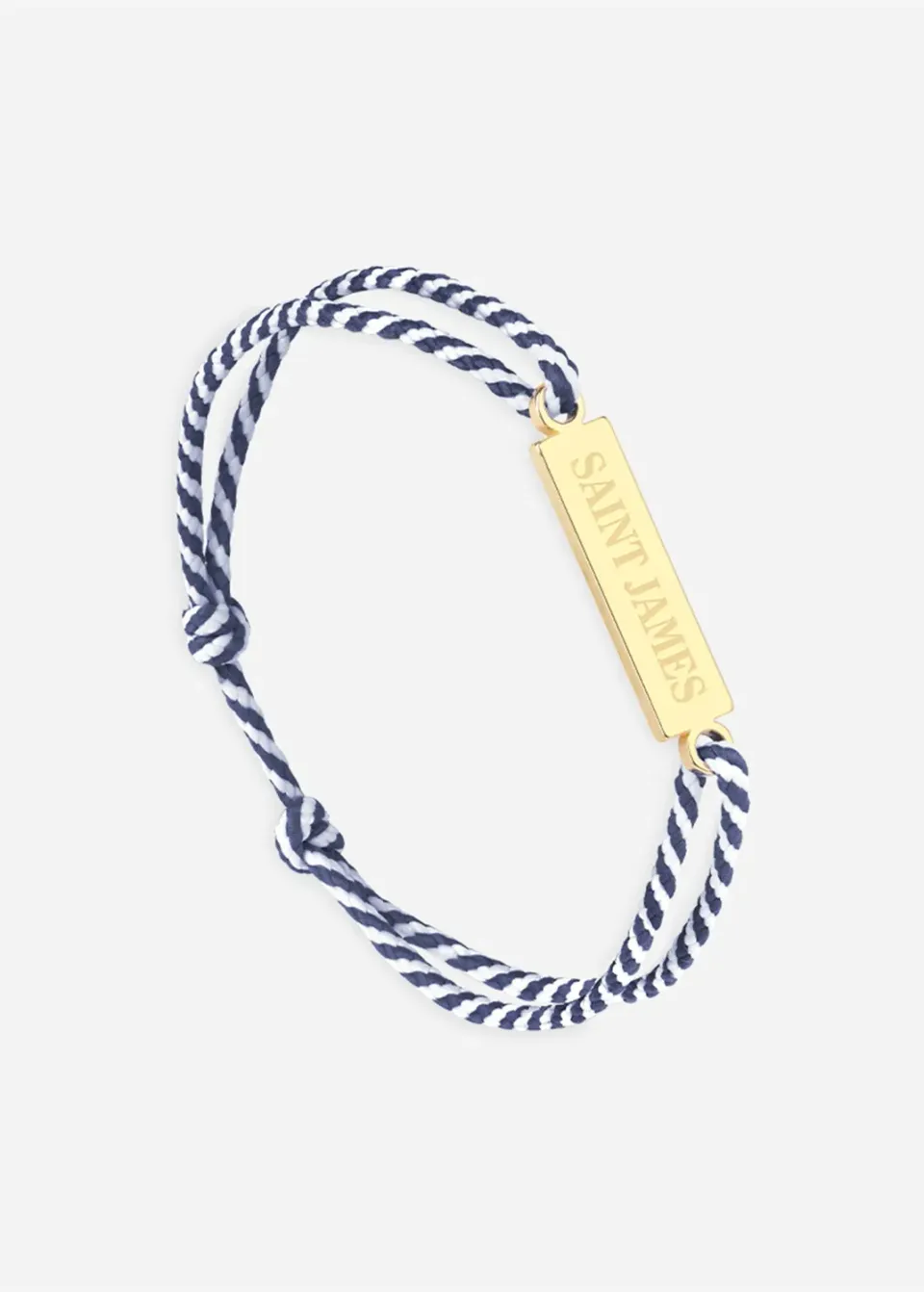 Saint James Bracelet Logo bracelet or rayé coton