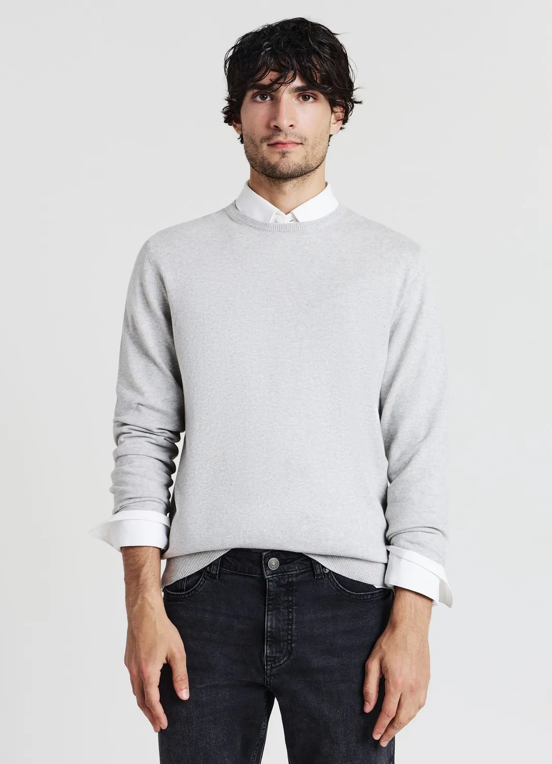 Calliope pull col rond profils contraste homme