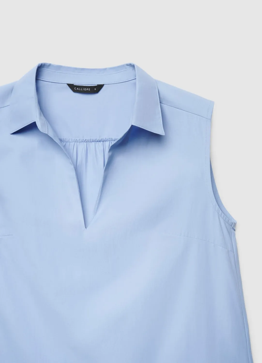 Calliope blouse sans manches col chemise V