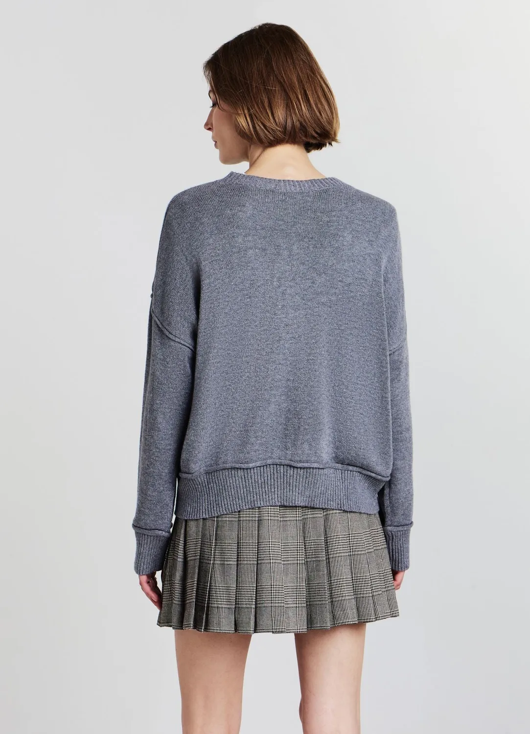 Calliope pull col rond femme manches longues uni