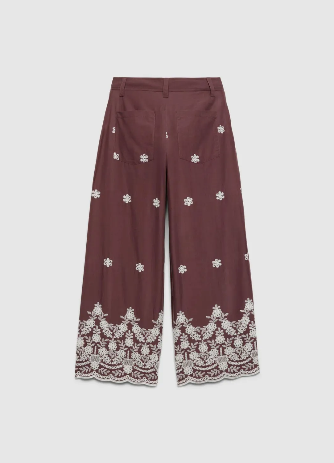 Calliope Pantalon Culotte Brodé Femme Floral