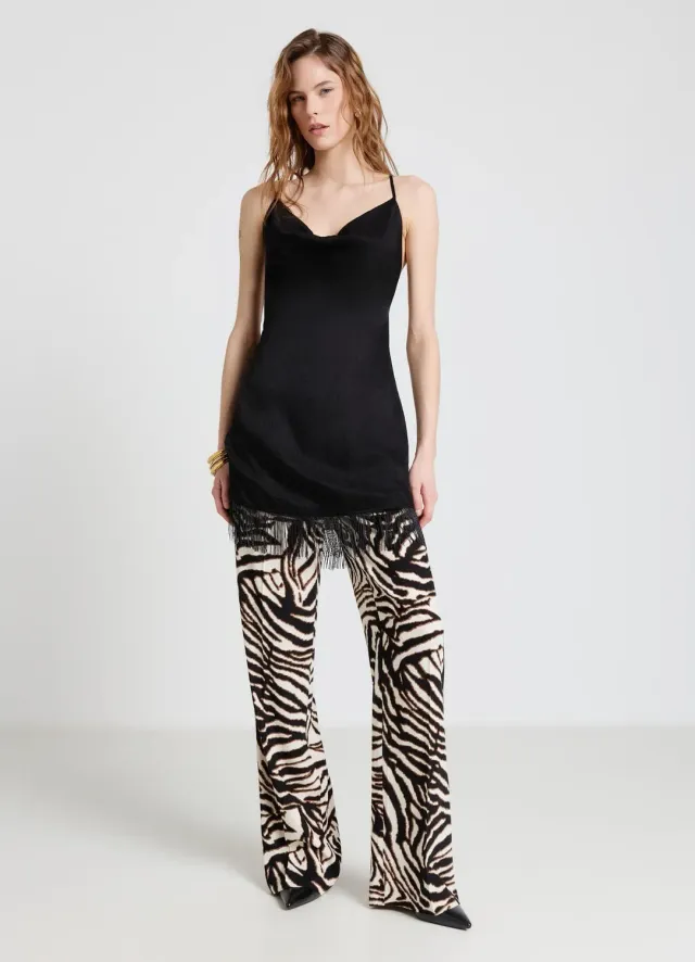 Calliope pantalon palazzo femme imprimé zèbre