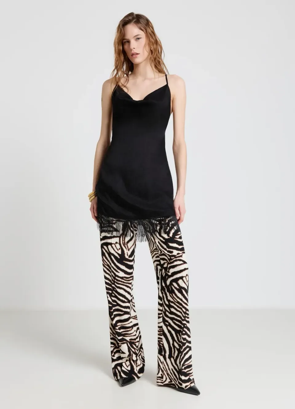 Calliope pantalon palazzo femme imprimé zèbre