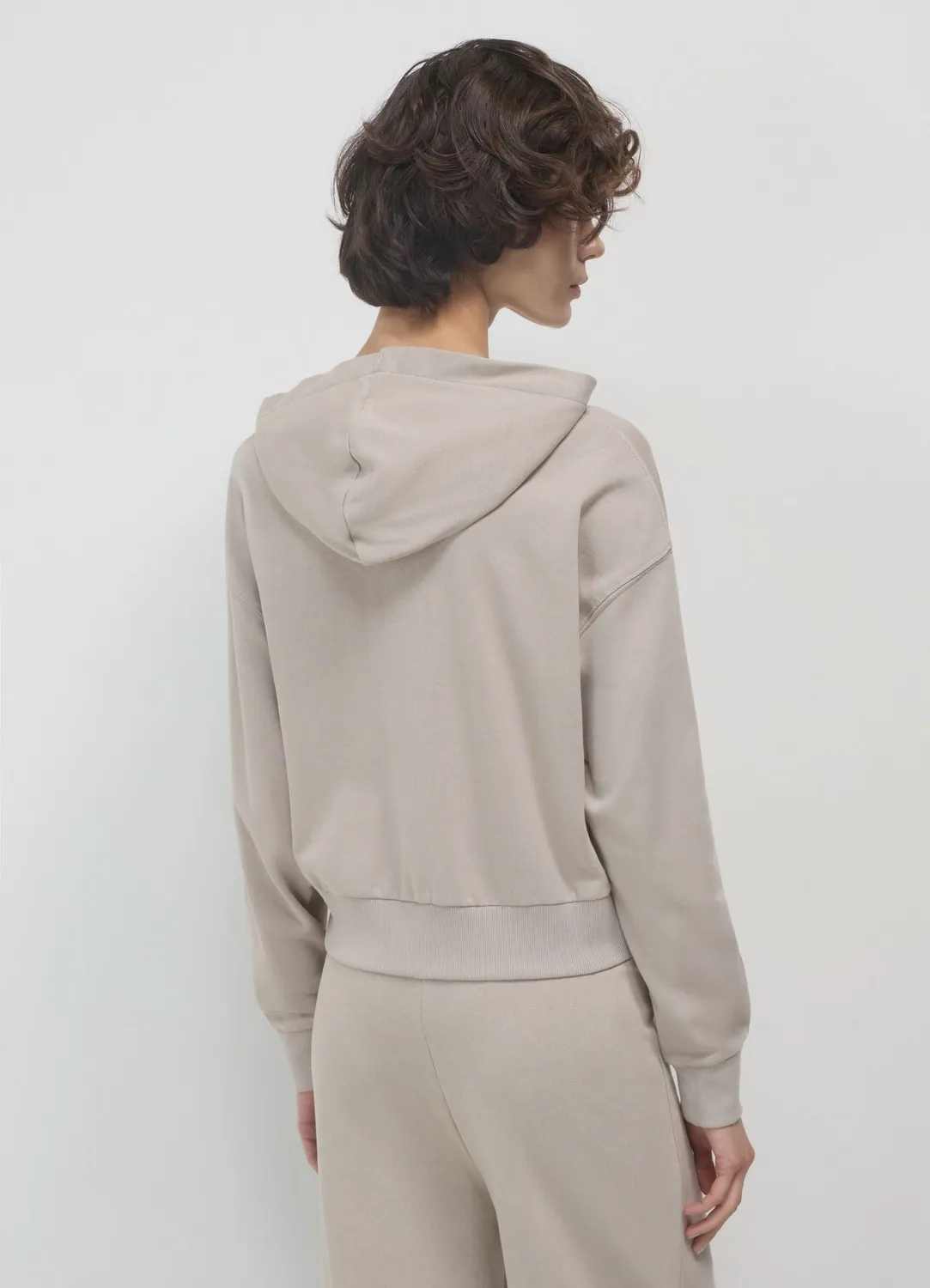 Calliope sweat zippé à capuche femme coton uni