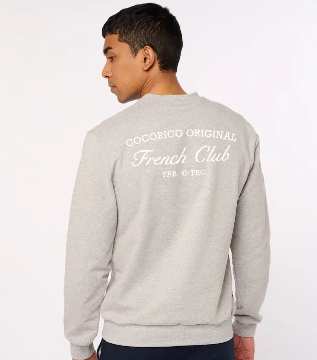 Cocorico French Club Gris sweat homme coton