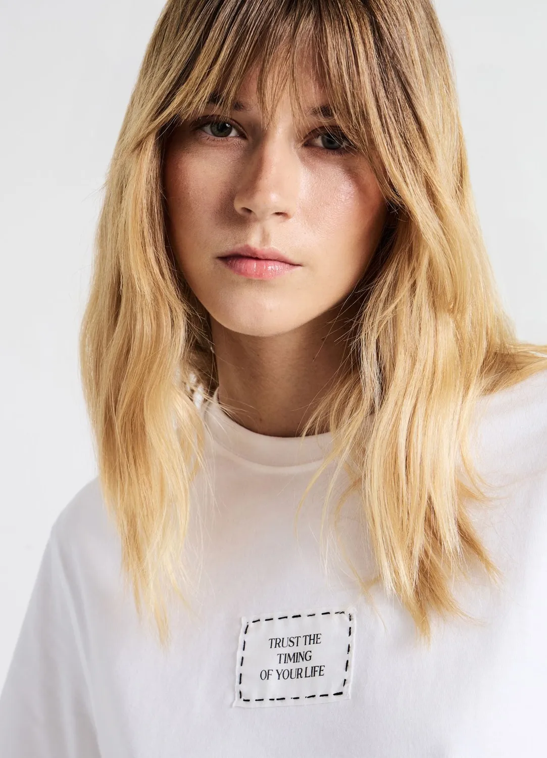 Calliope t-shirt femme coton patch manches courtes