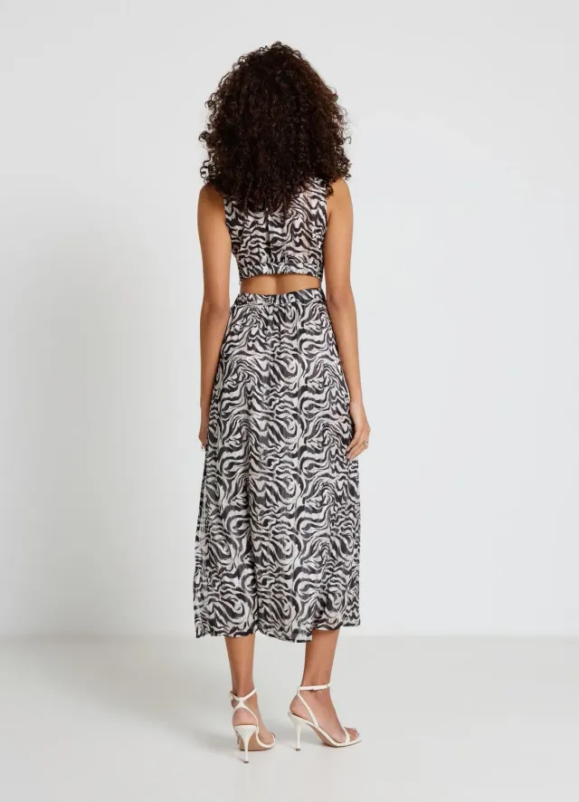 Calliope cut-out robe longue femme animalier
