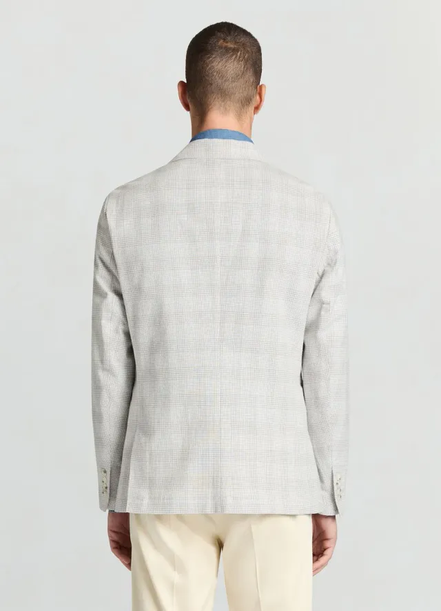 Calliope veste à carreaux homme deux boutons