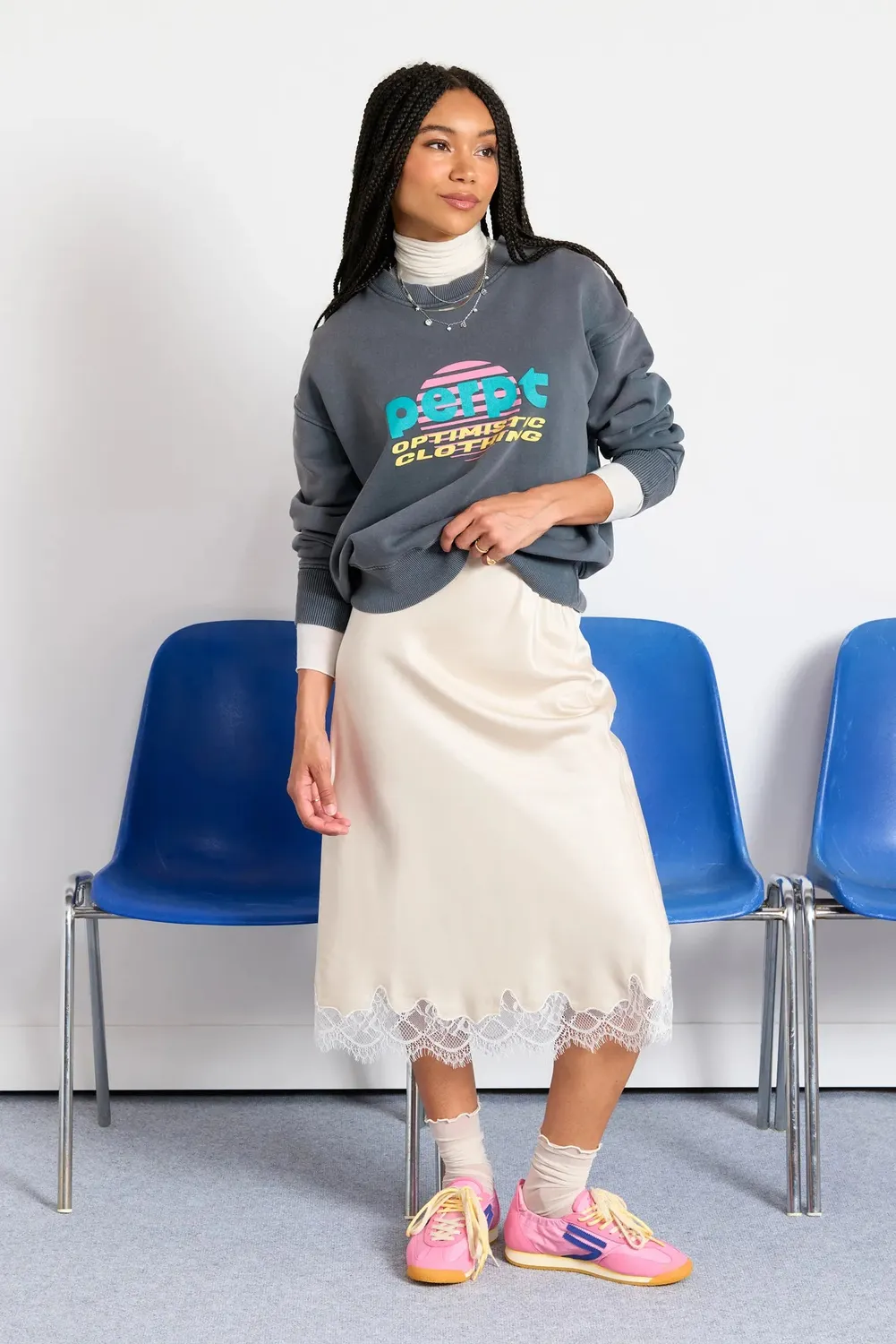 Perpète Donna sweat carbone effet délavé
