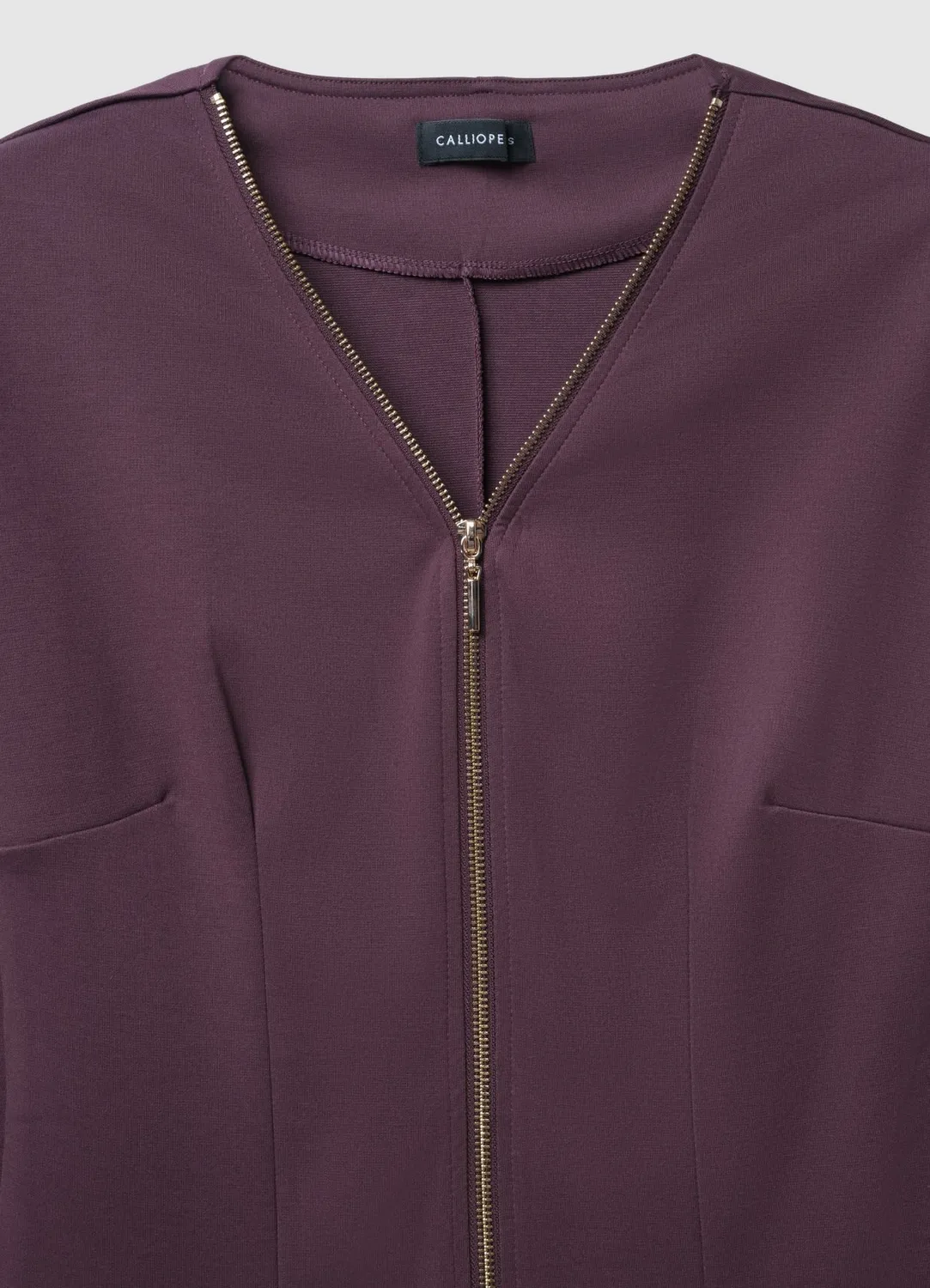 Calliope robe longue zip doré femme unie