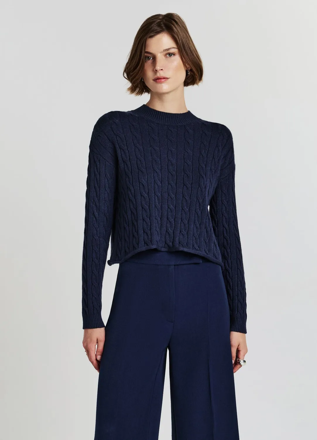 Calliope Maglia Crop Trecce pull femme crop