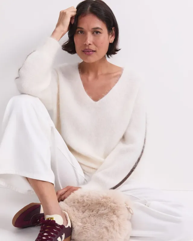 Sportscraft Tatiana Mohair pull col V femme