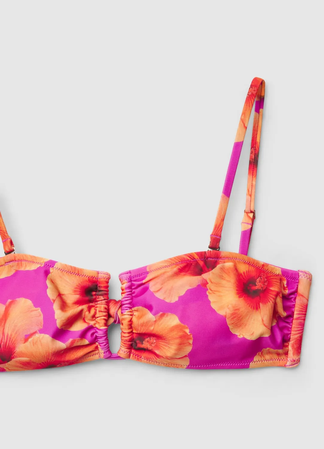 Calliope haut de bikini bandeau floral hibiscus