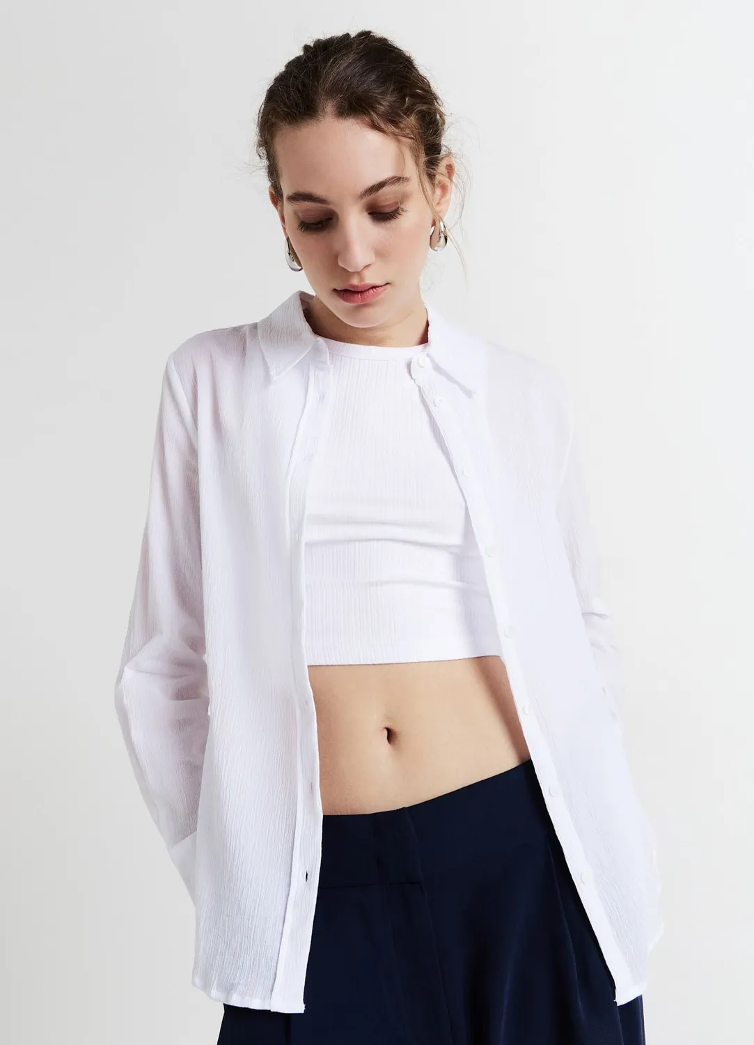 Calliope chemise classique coton femme manches longues