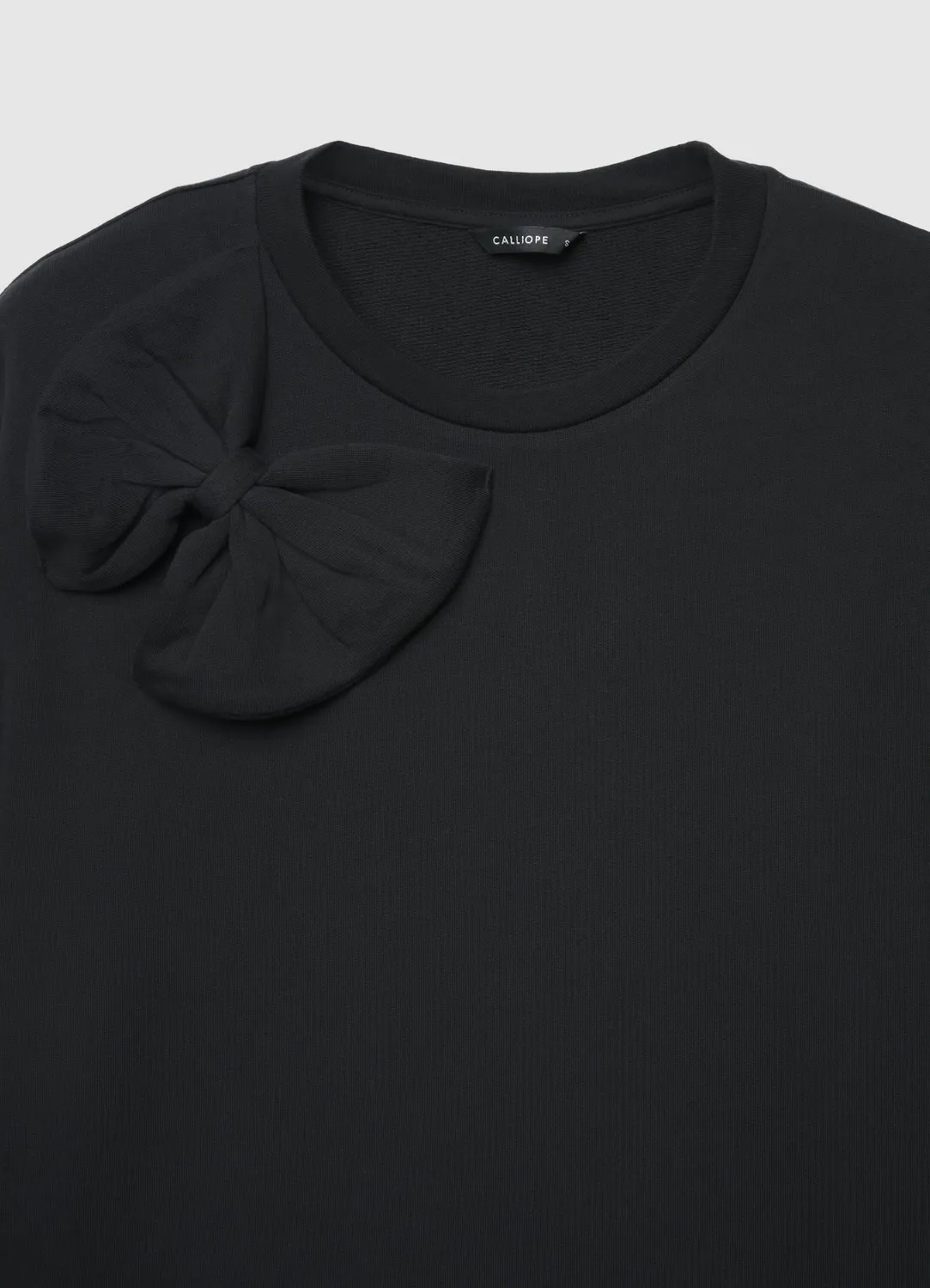 Calliope sweat femme col rond nœud épaule
