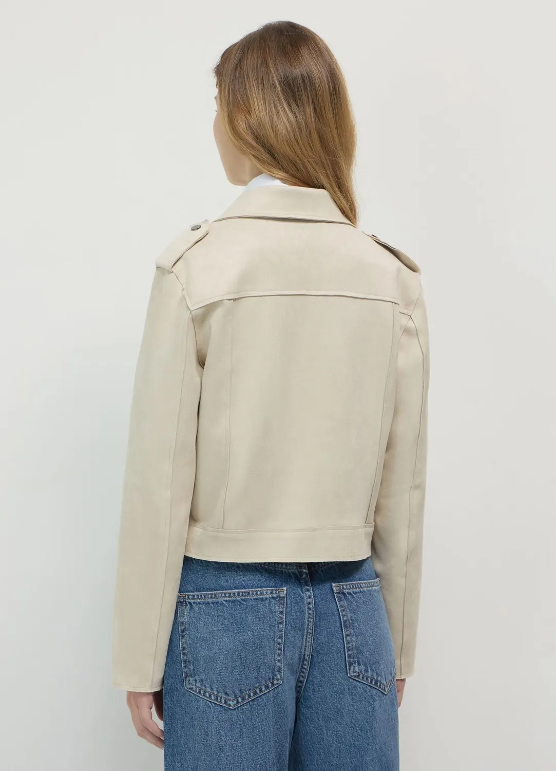 Calliope perfecto suédine zippé femme
