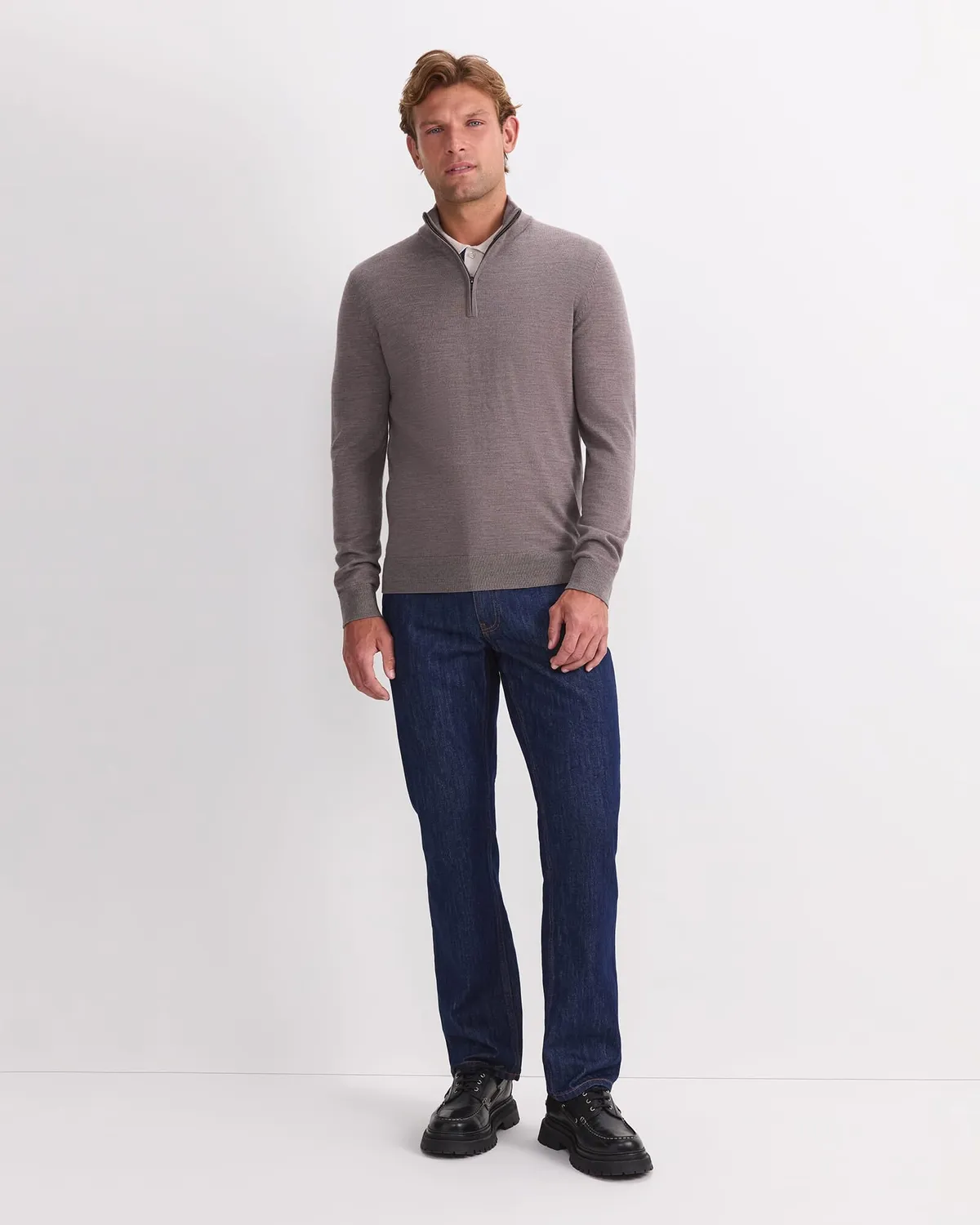 SportsCraft Merino Quarter Zip 208127 pull homme laine