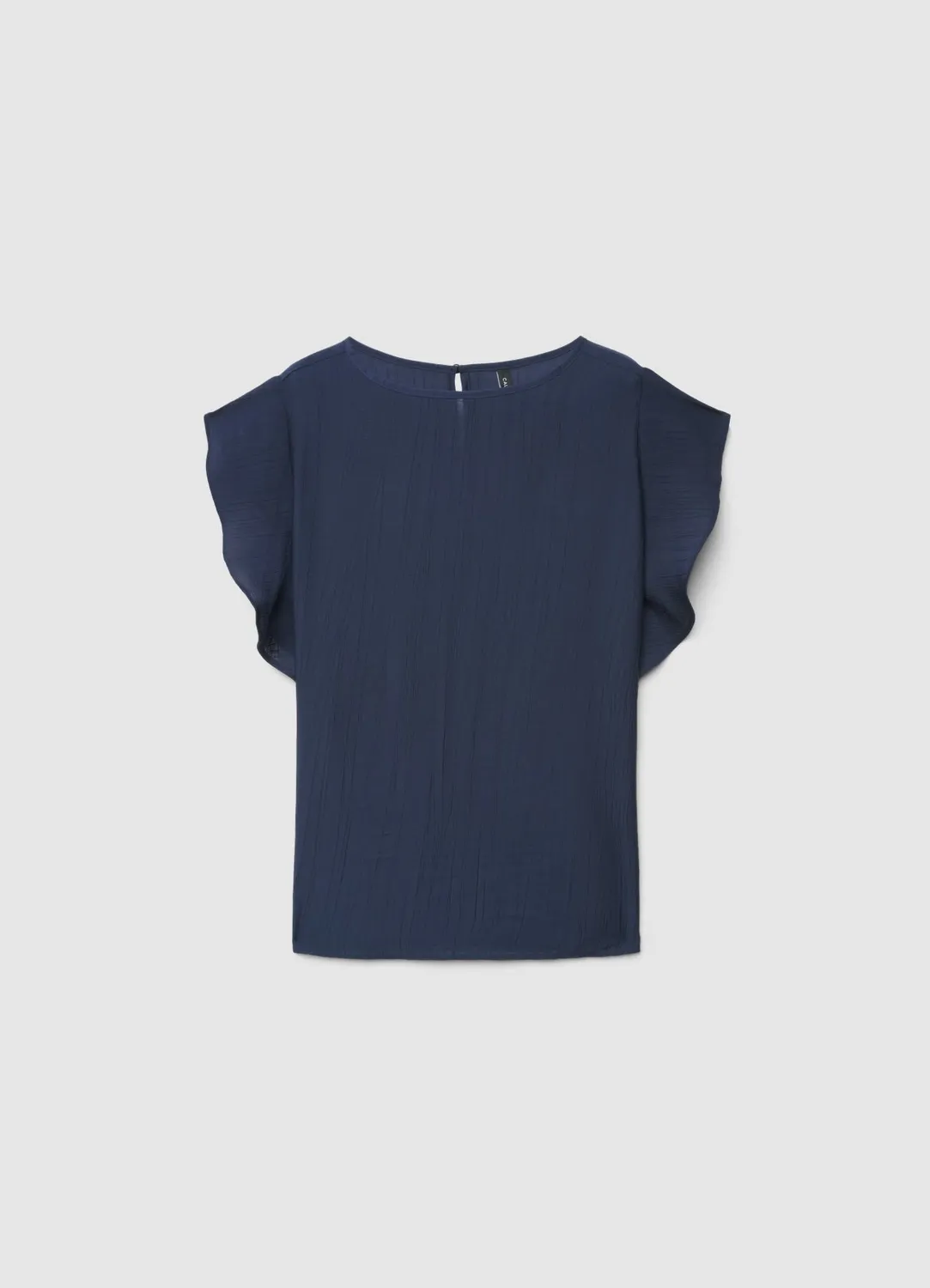 Calliope blouse unie manches volants col rond