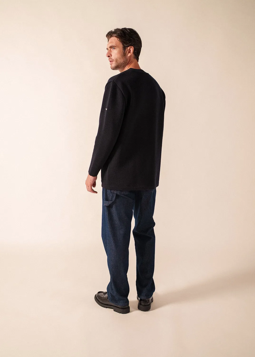 Saint James Yachting Réédit gilet navy laine unisexe