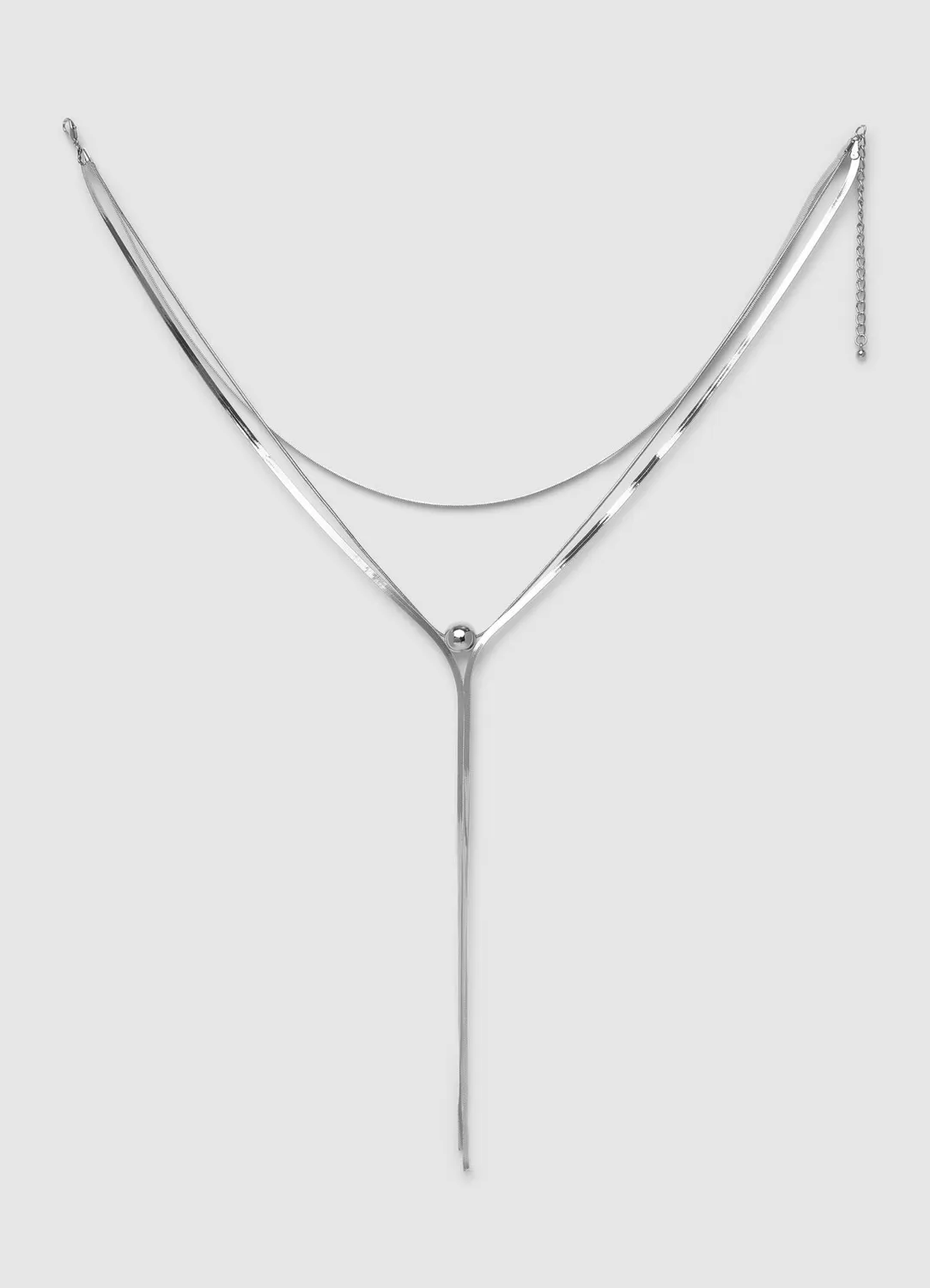 Calliope collier long trois fils sphère TU cascade