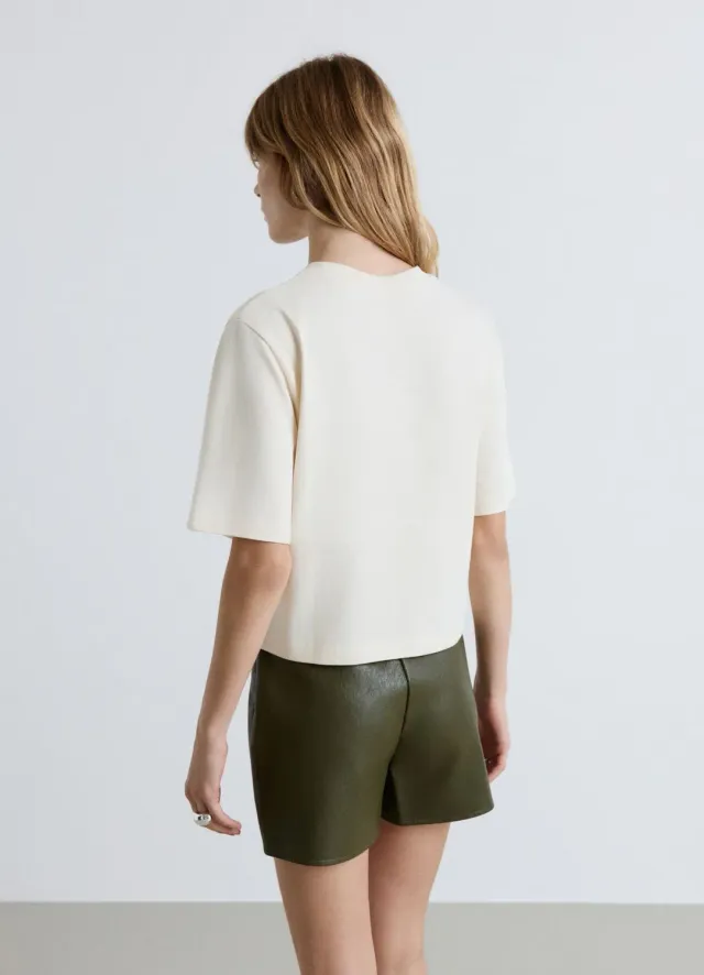 Calliope t-shirt perles femme col rond