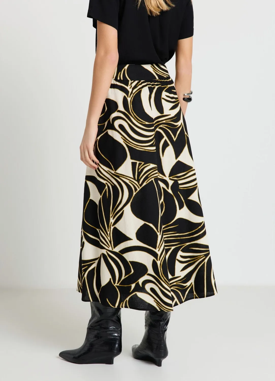 Calliope jupe évasée imprimée femme midi