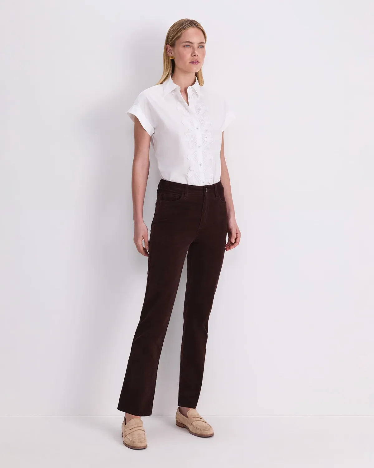 Sportscraft Cleo jean droit velours femme taille haute