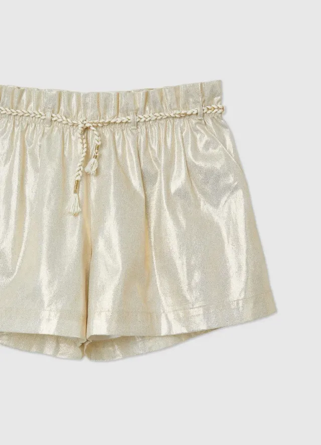 Calliope Shorts laminata short fille taille élastique
