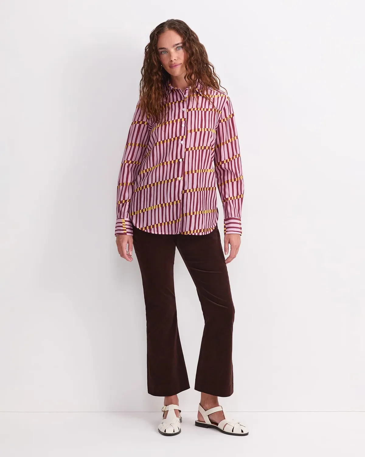 SPORTSCRAFT Rani chemise coton soie imprimé géo