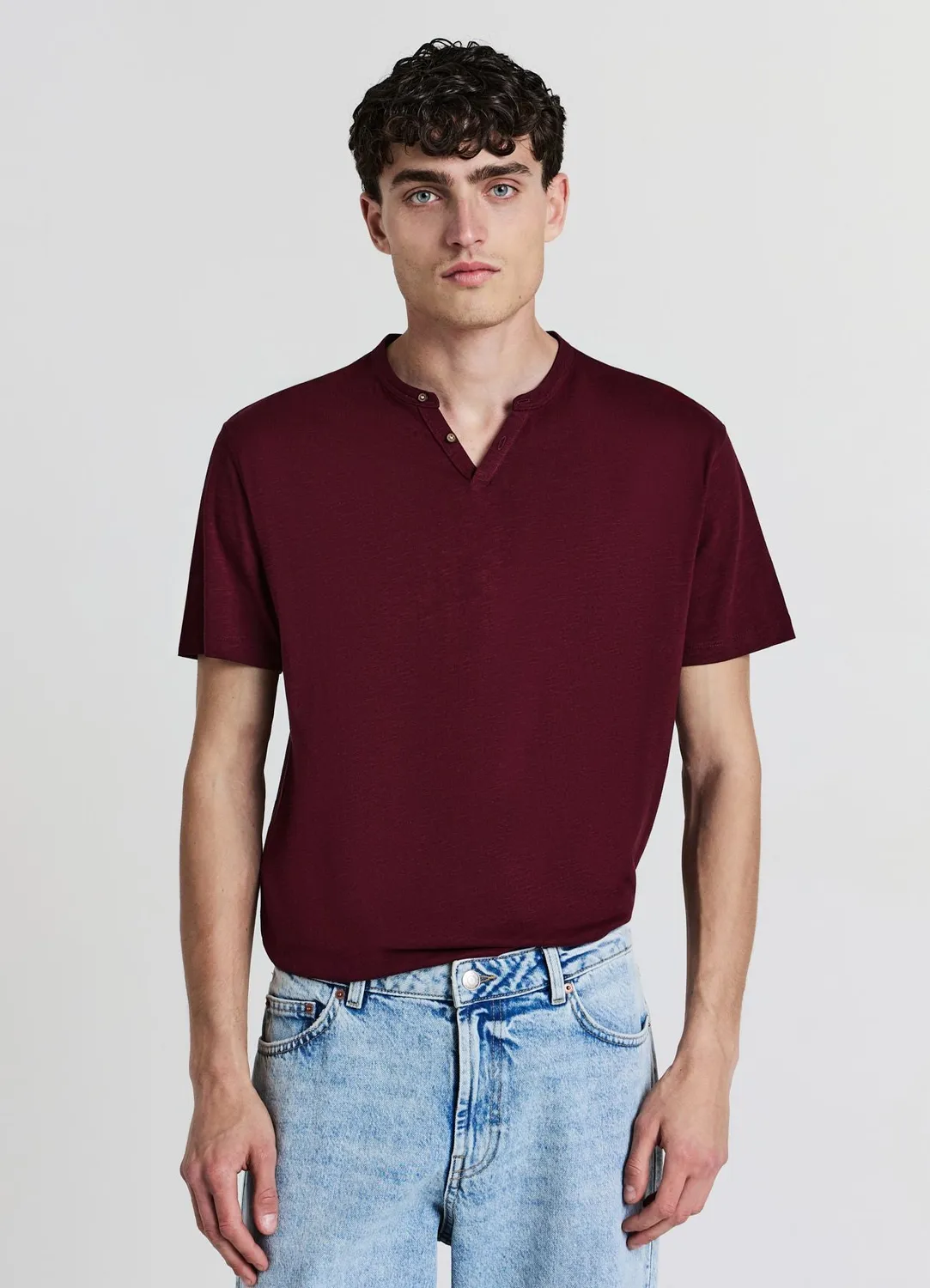 Calliope Serafino t-shirt homme coton uni