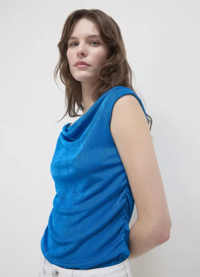 Calliope top châle uni femme coupe regular
