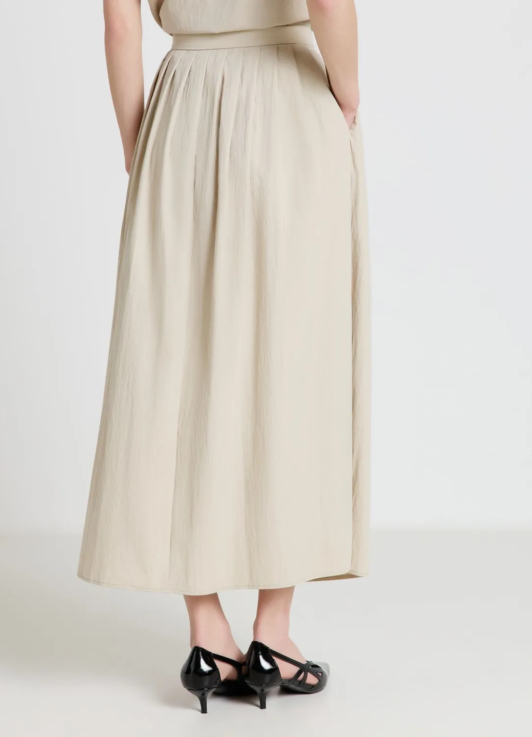 Calliope jupe midi femme plissée évasée