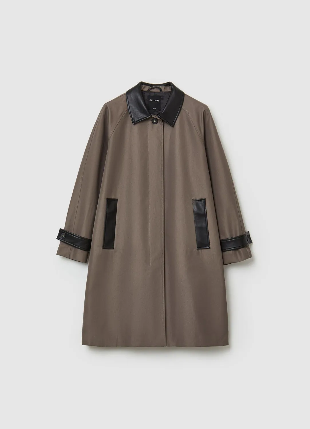 Calliope trench femme droit col contraste