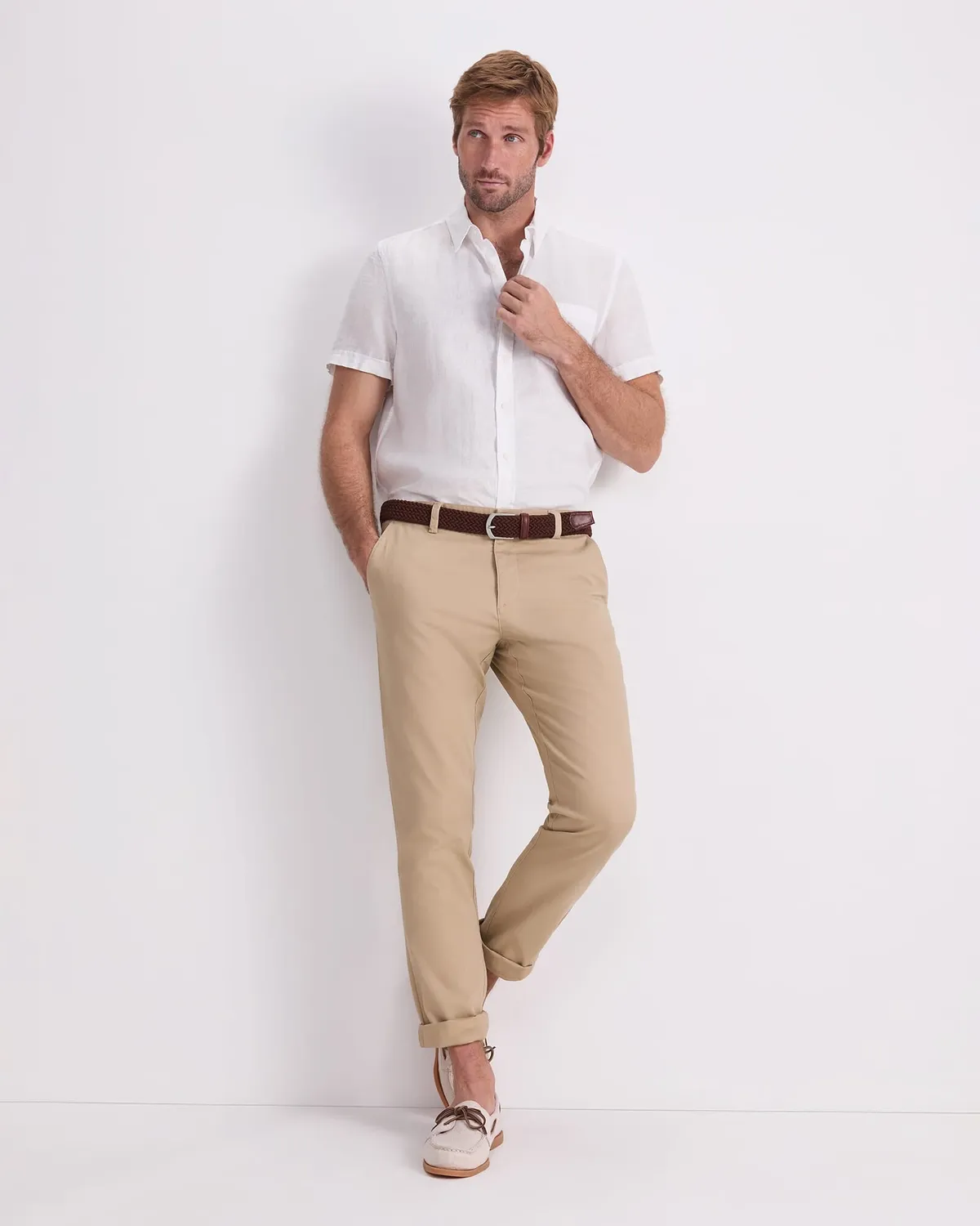 Sportscraft 207748 chemise lin manches courtes homme