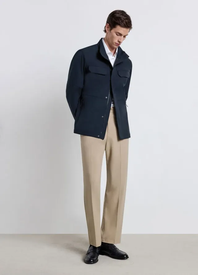 Calliope veste saharienne homme col montant poches