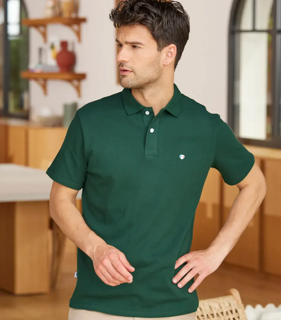 Cocorico Iconique polo homme Sapin coton