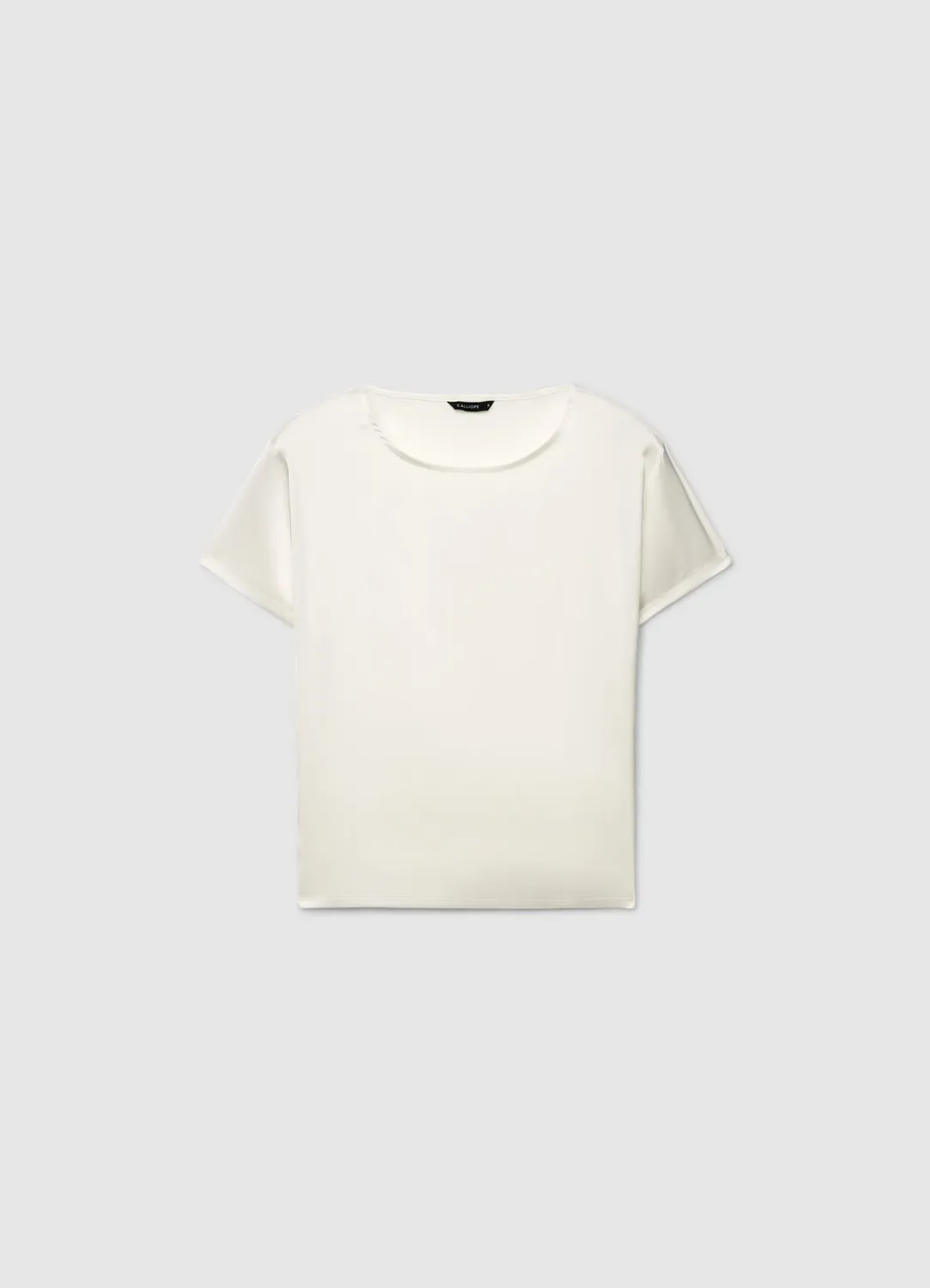 Calliope blouse unie femme col rond manches courtes